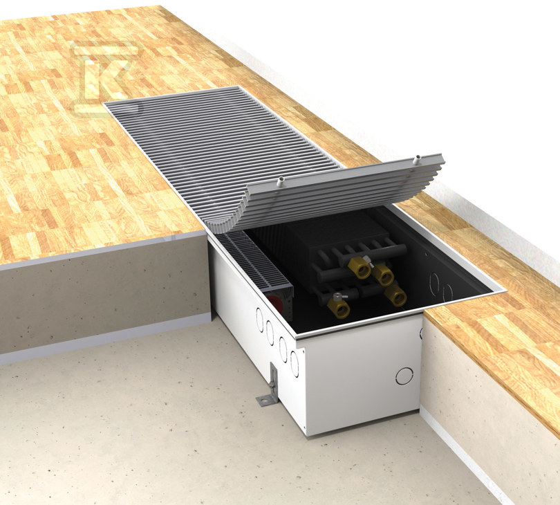 Aquilo F4C 340x2700x170 trench heater equipped with silent fans