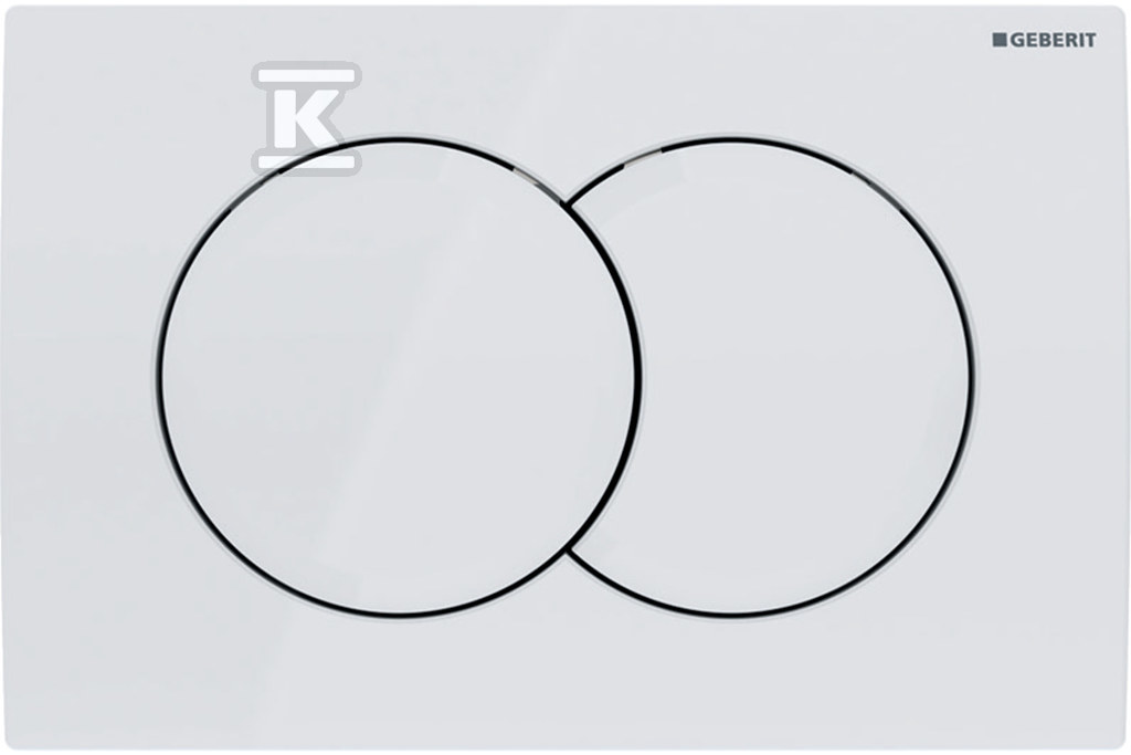 Przycisk spłukujący Geberit Delta01, przedni, biały-alpin 115.107.11.1