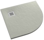 3.104/CT/ST-M2 Stabilsound Plus® Cement Stone composite shower tray 90x90x3.5 cm R55 "Kalait", semicircular with M2 mask