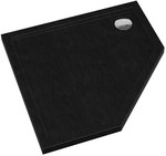 3.2397/C/ST Standard Black Stone acrylic shower tray 80x80x5 "Caspar New", pentagonal