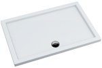 3.243 Acrylic shower tray Standard 80x90x5 cm "Caspar", rectangular outlet on the long side