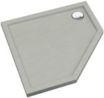 3.2397/CT/ST Acrylic shower tray Standard Cement Stone 80x80x5 "Caspar New", pentagonal