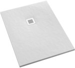 3.3108/B/ST-M2 Stabilsound Plus® White Stone composite shower tray 80x120x3.5 cm "Kalait", rectangular with an M2 grille