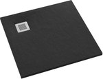 Verbundduschwanne 3.3100/C/ST-M2 Stabilsound Plus Black Stone 80x80x3,5 cm „Kalait“, quadratisch mit M2-Abdeckung