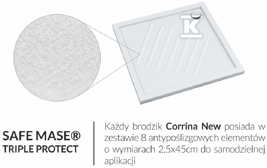 Brodzik kompozytowy "Corrina New" - 3.4375