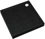 3.4630/C/ST Acrylic shower tray with integrated Stabilsound® support with pulled panel for Black Stone flooring 80x80x12 cm "Competia New", square