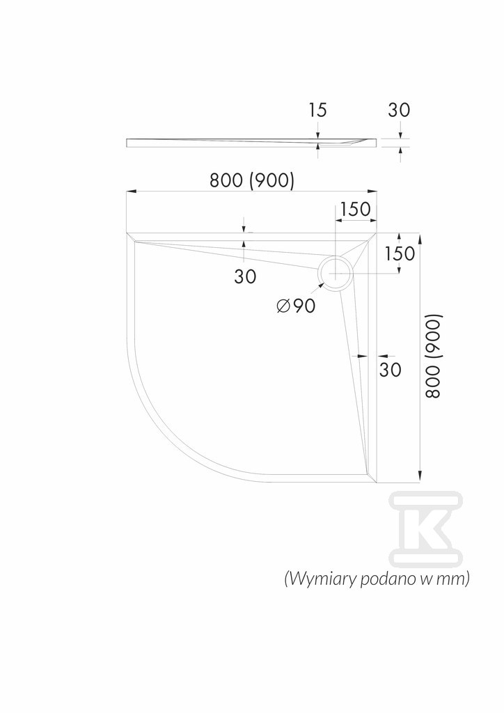 Kompozitna tuš kada 3.464 Stabilsound - 3.464