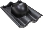 Roof passage, "S" profile (for concrete roof tiles) - Black