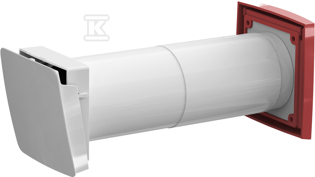 Wall vent WIVE 100, set (external red - 383328