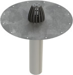 Roof drain made of acid-resistant steel, model C Ø 75 (length 600 mm)