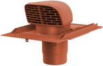 Universal Roof Tile Launcher Scoop 180/200 (roof exhaust for mechanical ventilation) - Brick red