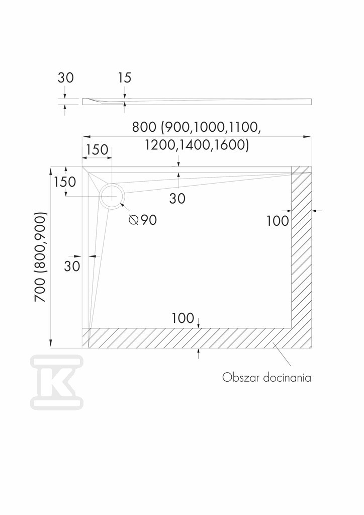 Kompozitna tuš kada 3.466 Stabilsound - 3.466