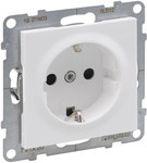 Розетка SCHUKO 2P+Z - 16 A - 250 V ~ - з затвором - автоматичні клеми, БІЛА SUNO