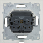 Розетка SCHUKO 2P+Z- 16 A - 250 V ~ - з жалюзі IP44 - автоматичні клеми, БІЛА SUNO