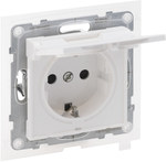 Розетка SCHUKO 2P+Z - 16 A - 250 V~ - з кришкою IP44 - автоматичні затискачі, БІЛИЙ SUNO