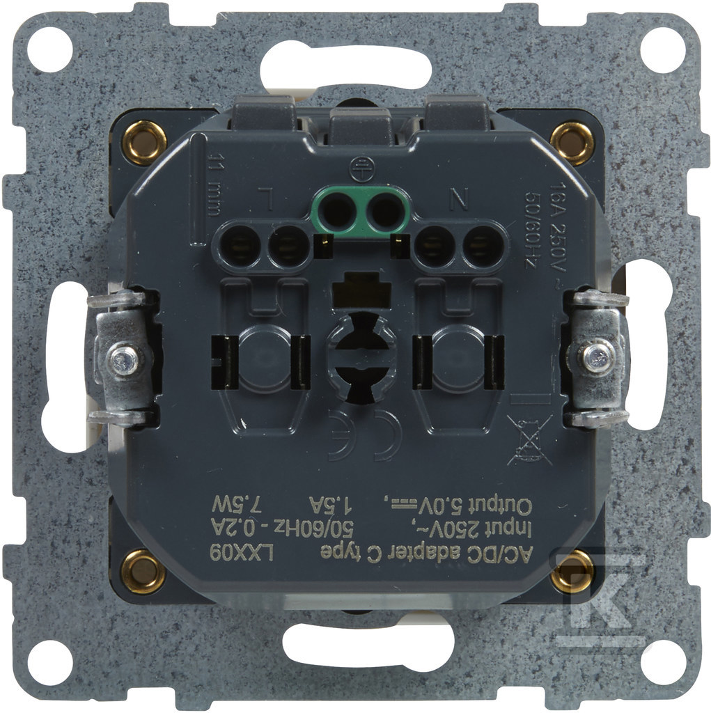 Розетка SCHUKO 2P+Z - 16 A - 250 V ~ - - 721129