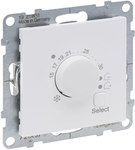 Underfloor heating thermostat - temperature range: 10 ° C - 60 ° C - with one contact NO and LED 16 A - 230 V ~, WHITE SUNO