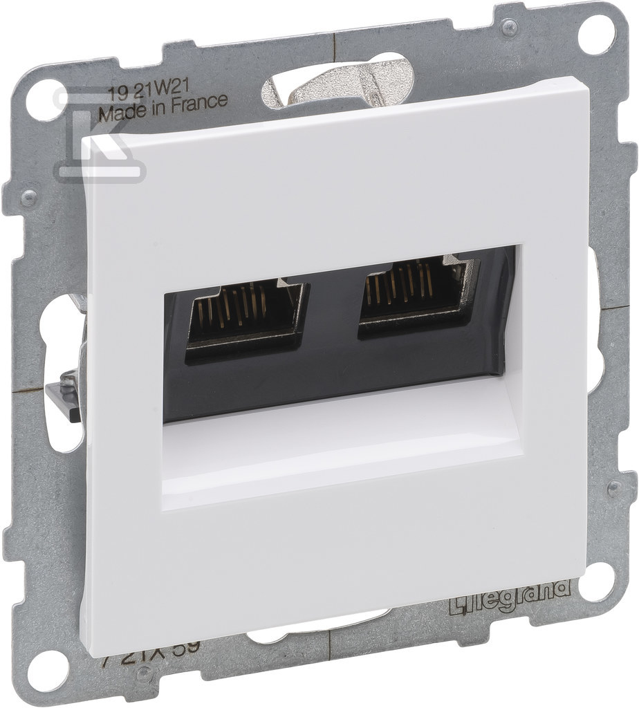 Розетка 2XRJ45/kat 6A STP, БІЛА SUNO - 721159