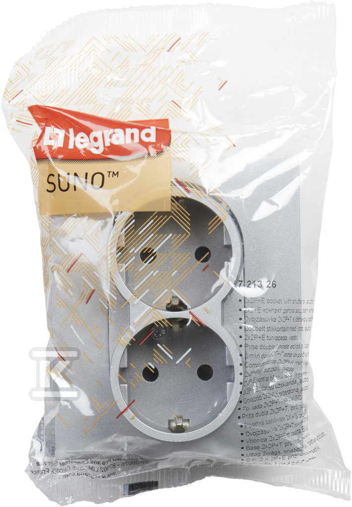 Розетка SCHUKO 2x2P+Z з жалюзі - - 721326