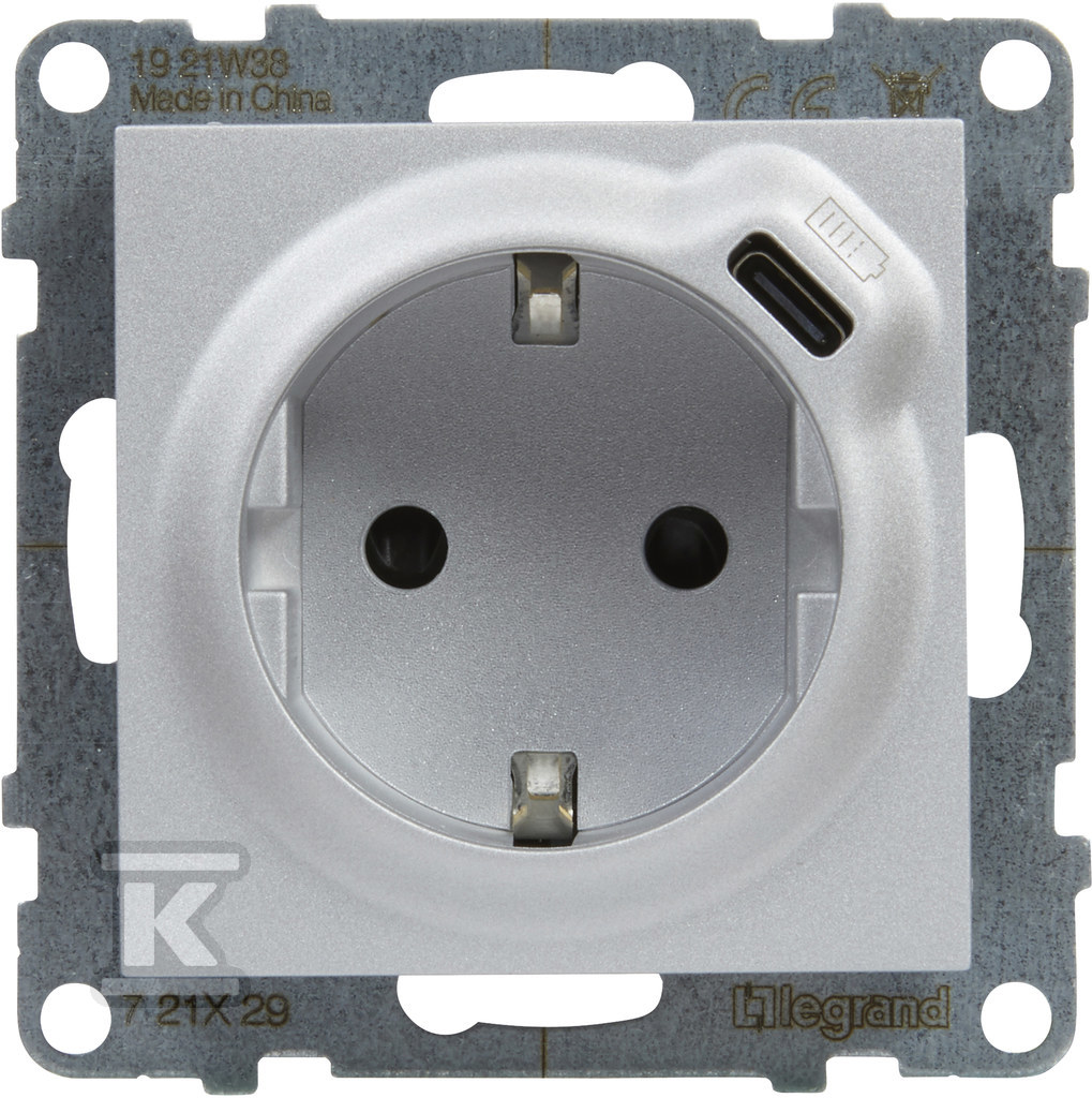 Розетка SCHUKO 2P+Z - 16 A - 250 V ~ - - 721329