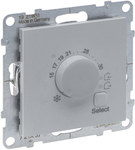 Underfloor heating thermostat - temperature range: 10 ° C - 60 ° C - with one contact NO and LED 16 A - 230 V ~, ALUMINUM SUNO