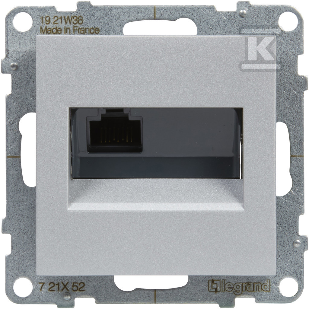 Gniazdo RJ45/kat 6 UTP, ALUMINIUM SUNO - 721352