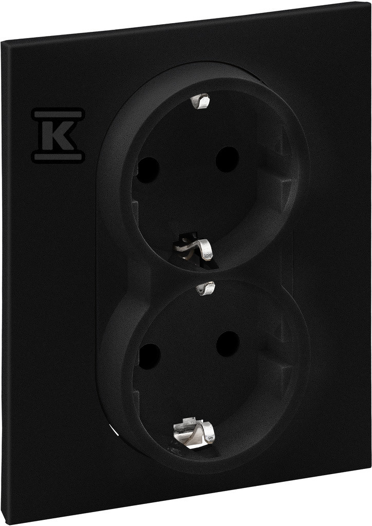 Розетка SCHUKO 2x2P+Z з затвором - - 721426