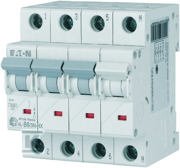 Miniature circuit breaker 6kA HN-B6/3N - 194898