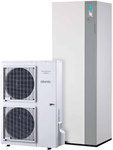 Air source heat pump EXCELIA AI Tri DUO 11 kW with hot water heater 190l, controllable using the COZYTOUCH application