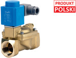 Uzavírací solenoidový ventil EV220B 25B NC, G1", 0,3-16 bar, Kv 11 m3/h, mosiądz/NBR, bez coil