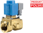 Zawór elektromagnetyczny odcinający EV250B 22BD NC, G 1 cal, 0-10 bar, Kv 7 m3/h, mosiądz DZR/EPDM, cewka 230V AC