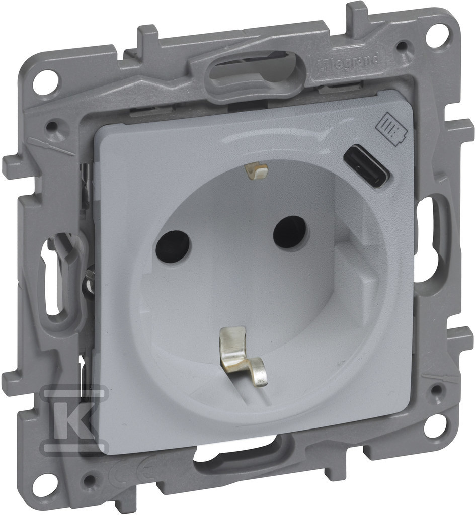 Gniazdo 2P+Z Płaskie 16 A - 250 V~ + - 762196