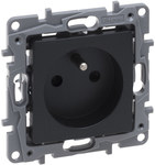 Gniazdo 2P+Z 16 A - 250 V~ (Z Przesłoną, Zaciski Śrubowe) Antracyt, Niloe Selection