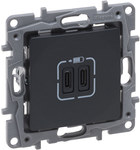 Gniazdo 2 X Usb Typ C+C - 3 A Antracyt, Niloe Selection
