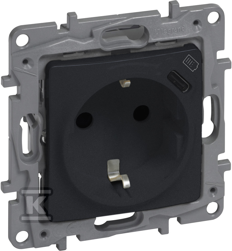 Gniazdo 2P+Z Płaskie 16 A - 250 V~ + - 762296