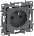 Gniazdo 2P+Z 16 A - 250 V~ (Z Przesłoną, Zaciski Automatyczne) Stal, Niloe Selection