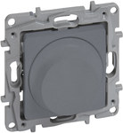 Dimmer rotativo 300 W - 2 conductores (para cargas RL C y lámparas LED) Acero, Niloe Selection