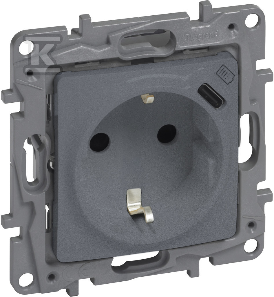 Gniazdo 2P+Z Płaskie 16 A - 250 V~ + - 762396