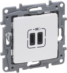 Gniazdo 2 X Usb Typ C+C - 3 A Perła, Niloe Selection