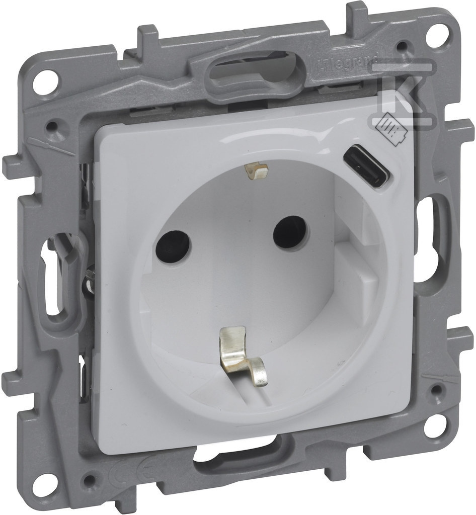Gniazdo 2P+Z Płaskie 16 A - 250 V~ + - 762496
