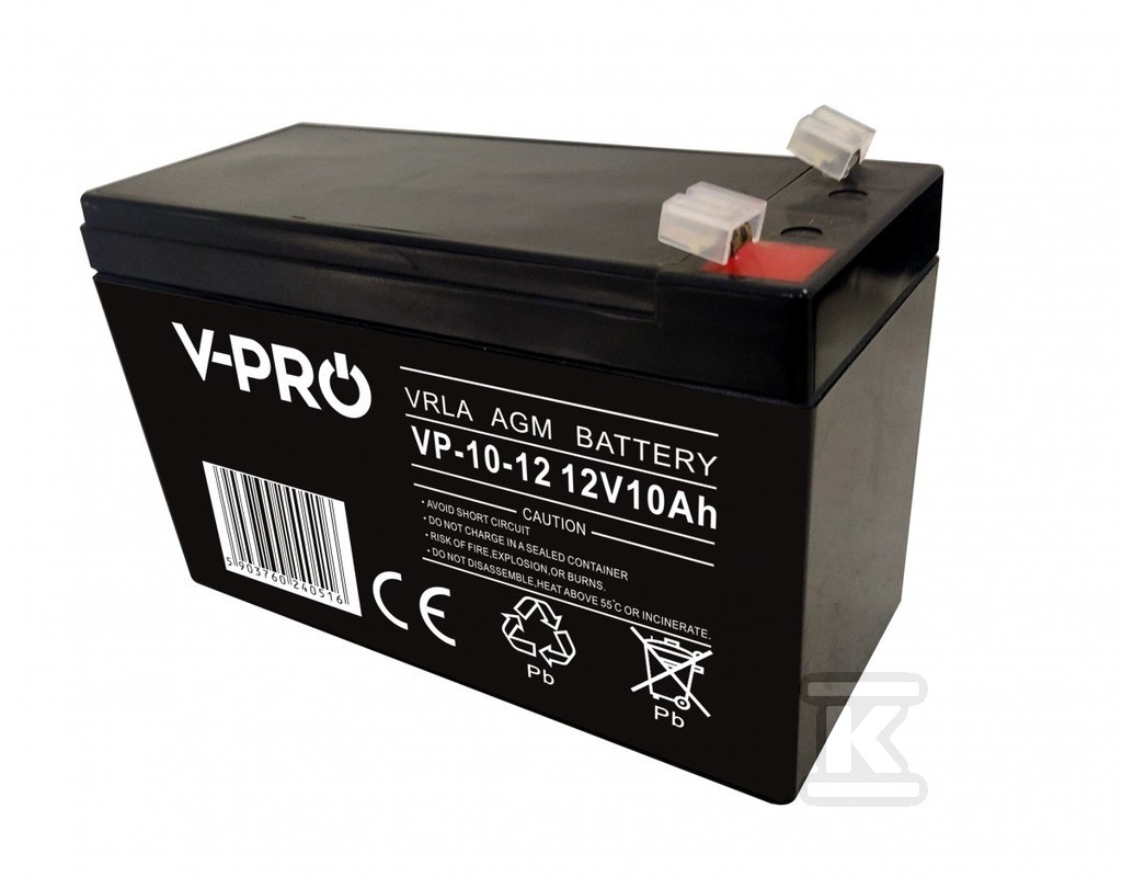 Акумулятор AGM VPRO 12V 10 Ah LONG LIFE - 6AKUAGM010