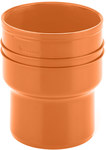Traper PP DN110X124 bez uszczelki, do systemu spustowego rynien, kolor pomarańczowy, na rurę spustową z blachy DN120mm