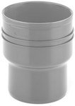 Traper PP DN110X124 bez uszczelki, do systemu spustowego rynien, kolor popielaty, na rurę spustową z blachy DN120mm