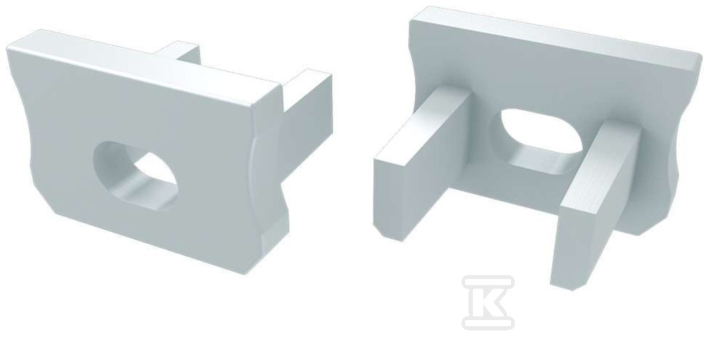 Zaślepka do profilu LED NTB, z otworem, - PC013951