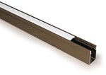 Profil LED Natynkowy C (głęboki), długość 100cm, aluminiowy, inox anodowany