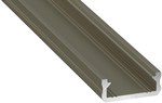 Profil LED Natynkowy D (płytki), długość 202cm, aluminiowy, inox anodowany