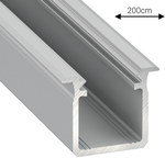 Profil LED Podtynkowy C (głęboki), długość 100cm, aluminiowy, srebrny anodowany