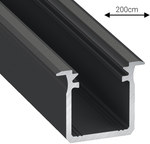 Profil LED Podtynkowy C (głęboki), długość 100cm, aluminiowy, czarny anodowany