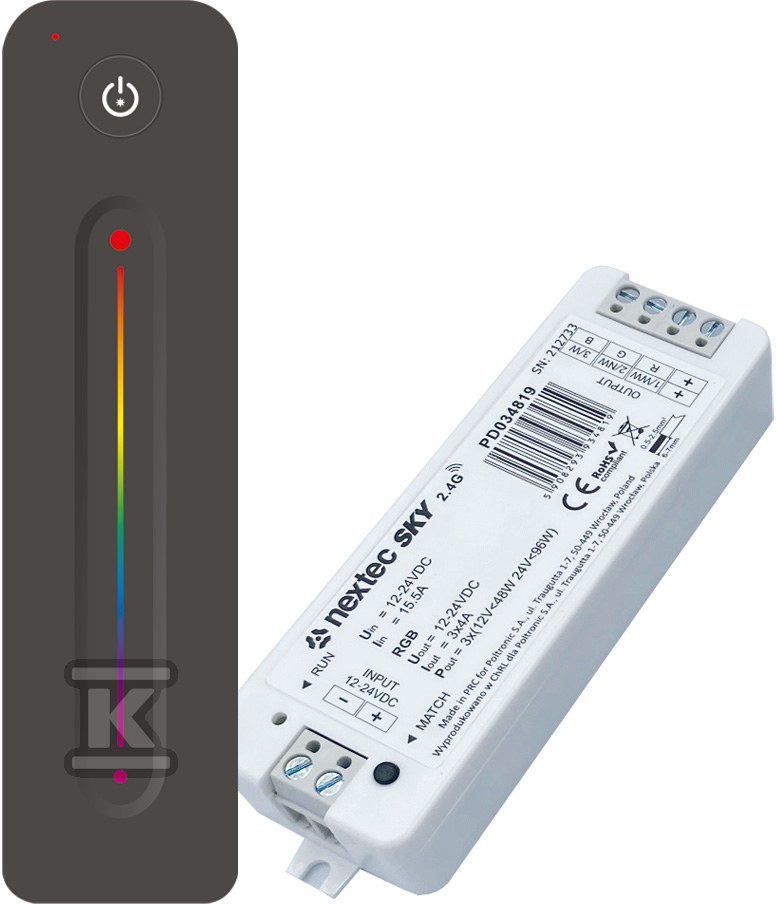 Zestaw NEXTEC SKY RGB / 12-24V / 3x4A / - PD034970