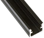 Profil LED Natynkowy A, długość 100cm, aluminiowy, czarny anodowany